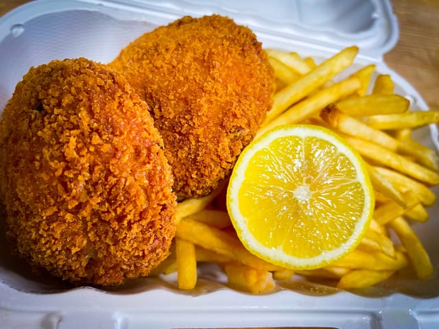 Chicken Nuggets with French Fries.