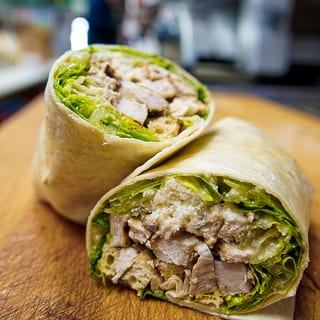 7w. Grilled Chicken Caesar Wrap or panini
