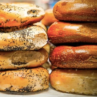 Dozen Bagels sliced in a bag