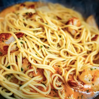 Shrimp Scampi Over Penny Pasta & Salad